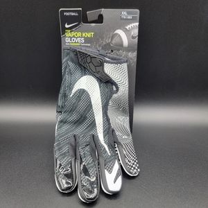 Nike Vapor Knit American Football Mens Gloves Black/White Size 2XL NFL NCAA New